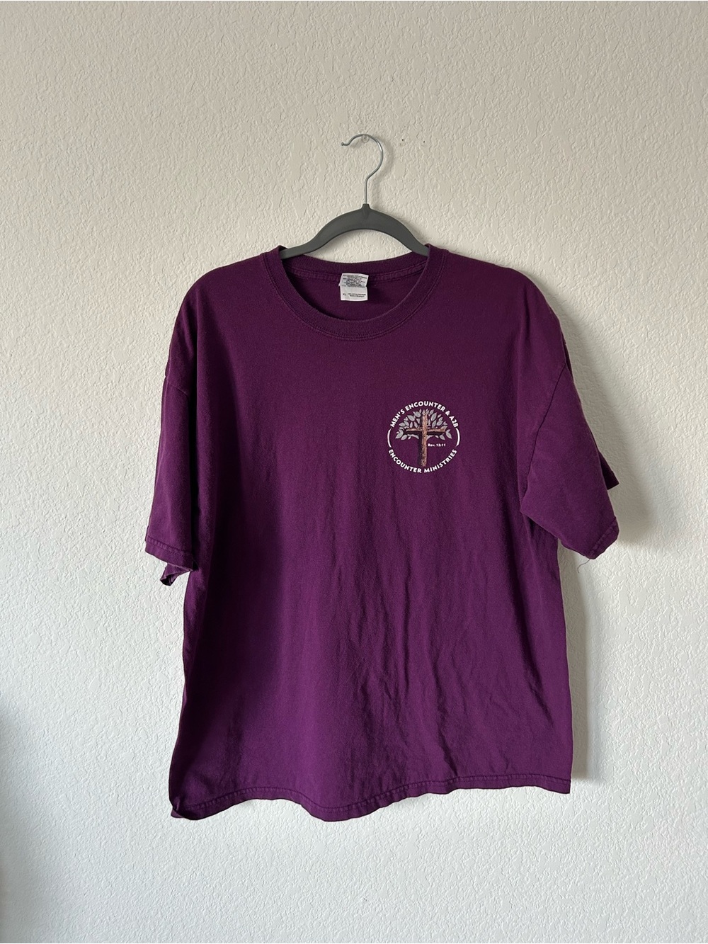 Vintage Men's Encounter & A2B Graphic Christian Tee Purple XL